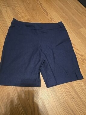 Time and Tru Dark Navy Stretch Bermuda Shorts